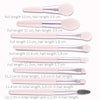 8-in-1 Mini Wooden Handle Makeup Brush Set Portable Loose Powder Brush(Apricot Pink)