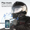 V9 Pro Motorcycle Helmet Bluetooth Walkie-talkie Support FM(Black)