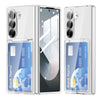 For Samsung Galaxy Z Fold5 5G Folding Card Bag Stand Phone Case(Transparent)