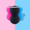 Massage Fitness Electric Silicone Massage Ball Muscle Relaxation Fascia Ball Peanut Shape Yoga Ball(Black)