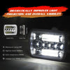7 inch(5X7)/(7X6) H4 DC 9V-30V 30000LM 200W Car Square Shape LED Headlight Lamps for Jeep Wrangler, with Angel Eye