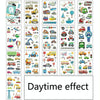 20 PCS Waterproof Children Luminous Cartoon Transport Car Tattoo Sticker(Ei-275)