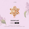 S925 Sterling Silver Winter Snowflakes Beads DIY Bracelet Necklace Accessories, Color:Rose Gold