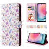 For Samsung Galaxy A24 5G Bronzing Painting RFID Leather Phone Case(Pansies)