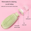 100ml 2 In1 Travel Dispenser Bottle Silicone Portable Massage Brush Shampoo Lotion Divider Bottle(Light Pink)