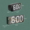 Mirror Bedside Alarm Clock Battery Plug-In Dual-Purpose LED Clock, Colour: Rectangular White Shell (Mirror Red Light)