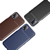 For LG K42 Carbon Fiber Texture Shockproof TPU Case(Brown)