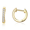 S925 Sterling Silver Simple Ear Buckle Women Earrings, Size:M(Gold)