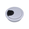 2 PCS Desk Computer Desktop Zinc Alloy Round Threading Box Hole Cover, Hole Diameter: 60mm (Matte Silver)