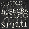 Double-Sided Three-Dimensional Plating Alphabet Keychain, Style: H