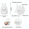 Rabbit Silicone Pat Night Light Children Gift Color Changing Lamp, Specification: No Battery
