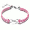 3 PCS Women Fashion Symbol Word 8 Twine Bracelets( pink)