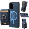 For Samsung Galaxy S20+ Retro Splitable Magnetic Stand Card Bag Leather Phone Case(Blue)