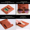 Multi-functional Auto Car Sun Visor Sunglass Holder Card Bill Ticket Storage Holder Pouch Bag(Khaki)