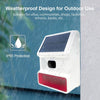 Solar Strobe Siren Wireless 100dB Alarm - White