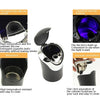 N10 Mini Car Loaded Ashtray With Lamp And Cover Car Supplies(Silver)