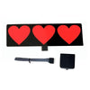 EL Luminous Car Stickers Cold Light Car Stickers Car Luminous Pattern Decoration(Three hearts)