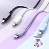 JOYROOM S-AL012A14 Multi-Color Series 2.4A USB to 8 Pin Fast Charging Data Cable, Length:1.2m(White)