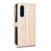 For Samsung Galaxy A36 5G Honeycomb Dot Texture Leather Phone Case(Gold)