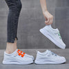 SH01 Sticky Elastic Patch Breathable White Shoes Spring Running Sneakers, Size: 35(Grey)