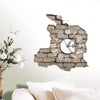 Living Room Decoration Wall Sticker Clock Digital Noiseless Wall Clock(Grey)