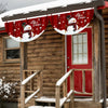 Cartoon Printed Outdoor Fan-shaped Hanging Flag Christmas Decorations, Style: Garland