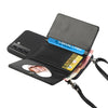 For Samsung Galaxy S22+ 5G Crossbody Lanyard Wallet Card Bag Phone Case(Black)