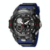 SMAEL 8055 Large Dial Sports Outdoor Waterproof Luminous Multifunctional Electronic Watch(Black Blue)