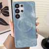 For Samsung Galaxy S25 Ultra 5G Denim MagSafe Magnetic PC + PU Phone Case(Light Blue)