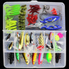 101 PCS Fishing Bait Lure Kit Fishing Tackle (White)