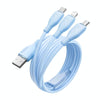Baseus 1.3m Ultra-Fast 3 in 1 3.5A Fast Charging Cable(Blue)
