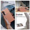 For Samsung Galaxy A35 5G Horizontal Flip Card Bag Holder Leather Phone Case(Rose Gold)