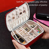 Portable Large Capacity Ring Necklace Jewelry Storage Box(Red)