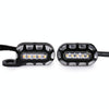 HP-Z058 Motorcycle Modified Rearview Mirror LED Turn Signal Light for Harley Sportsters XL 883 / 1200(Black White)