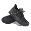 D06 Men Spring Flying Knitting  Shoes Lace Up Sports Casual Shoes, Size: 40(Black)