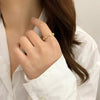 Light Luxury Cat Eye Stone Open Adjustable Ring, Specification:J1687