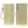 For Samsung Galaxy S25+ 5G Glitter Powder Filp Leather Phone Case(Gold)