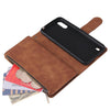 For Galaxy A01 Multifunctional Horizontal Flip Leather Case, with Card Slot & Holder & Zipper Wallet & Photo Frame(Brown)