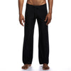 Comfortable Lounge Pants Homme Sleep Bottoms, Size:XXL (Black)