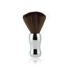 Electroplating Broken Hair Brush Haircut Neck Cleaning Brush( Round Handle Silver)