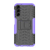 For Samsung Galaxy A14 5G Tire Texture TPU + PC Phone Case with Holder(Purple)