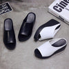 Summer Women Wedge Slippers, Size: 39(Black)