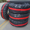 4 in 1 Waterproof Dustproof Sunscreen Car Tire Spare Tire Cover, Size:S (Black Red)