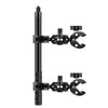 PULUZ Cycling Quick Release Bracket with 150cm Selfie Stick Set, Double Dual-heads Crabs Clamps Handlebar Fixed Mount (Black)