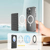 Magnetic Suction Mobile Phone Grip Hands-Free Silicone Cellphone Mount Stand(White)