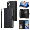 For Samsung Galaxy A35 5G 9-Card Slots Zipper Wallet Bag Leather Phone Case(Black)