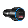 IBD355-1UC 18W+45W Smart Car Charger Dual-port Metal Phone Fast Charger(QC3.0+PD 3.0)
