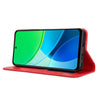 For vivo Y19s 4G Magnetic Buckle Retro Texture Leather Phone Case(Red)