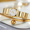 BS Bee Sister  FA1647 Classic Ladies Watch Diamond Wrist Watch(Golden White)