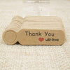 100pcs /Set Small Retro Baking Label DIY Jewelry Price Tag Bookmark Gift Card, Specification: Thankyou Cowhide